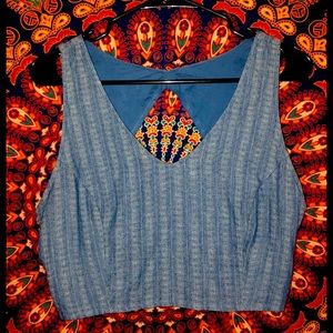 Forever 21, Cute, fake Jean crop top